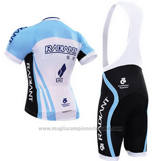 Abbigliamento Ciclismo To The Fore Celeste e Bianco Manica Corta e Salopette